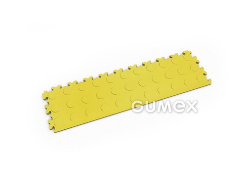 Anlaufkante FORTELOCK 2045, 7mm, 510x140mm, 92°ShA, Dessin flache Noppen, PVC, gelb, 